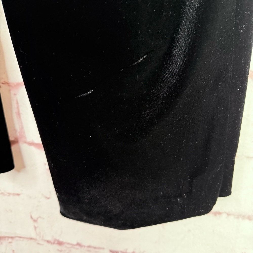 R&M RICHARDS 14P Black Velvet Velour Elastic Waist Pull On Pants 14 PETITE - Picture 9 of 12